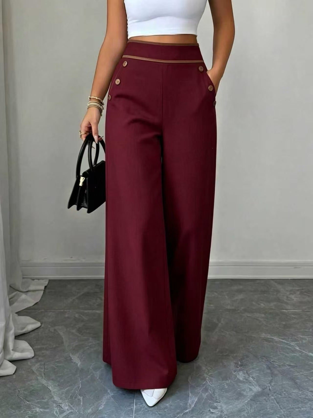 👖🎨 Effortless Elegance Wide-Leg Trousers