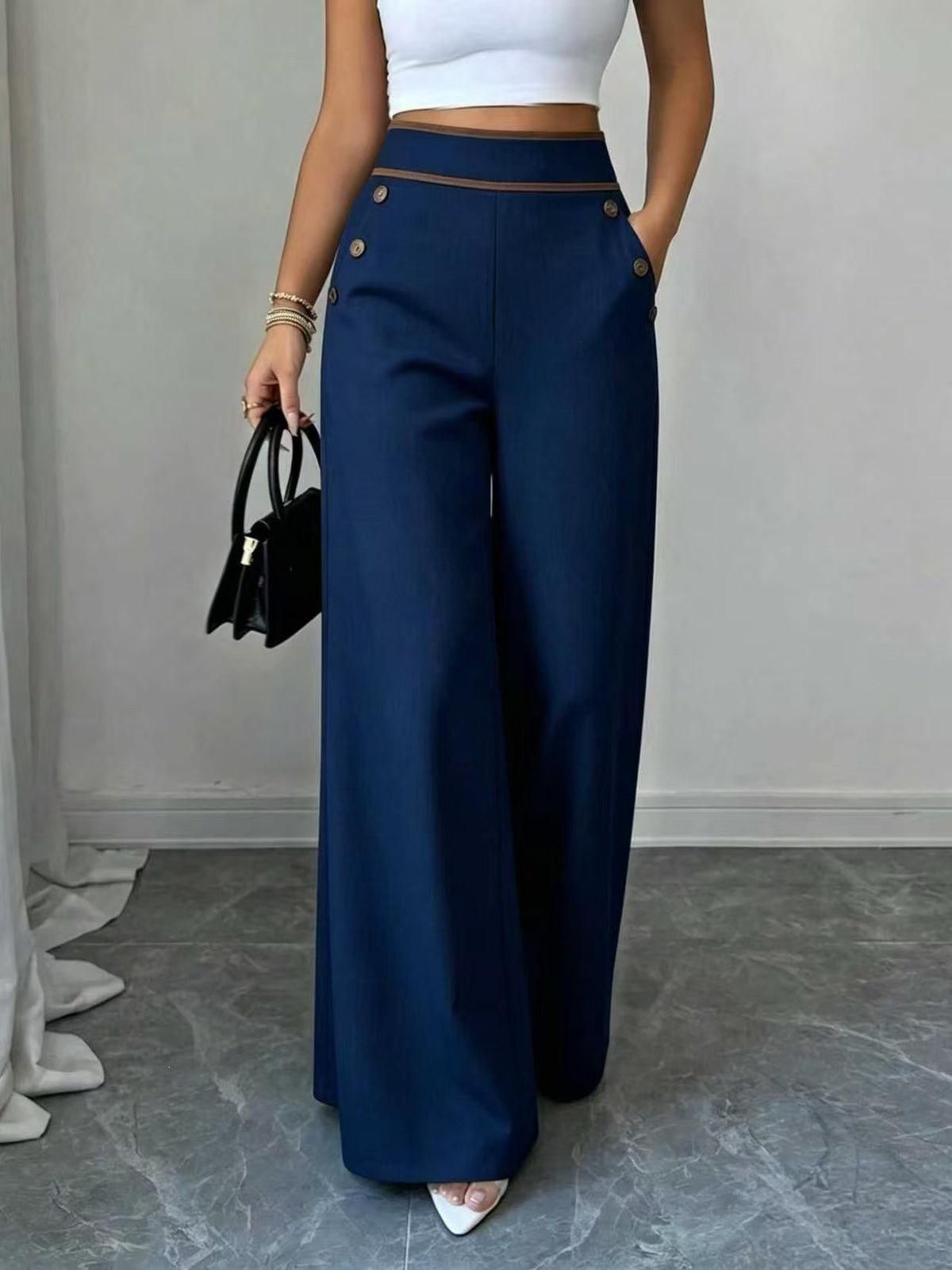👖🎨 Effortless Elegance Wide-Leg Trousers