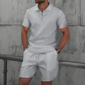 💥Men's Luxe Comfort Polo Set👕👖Een set die wél comfortabel is, maar niet slonzig
