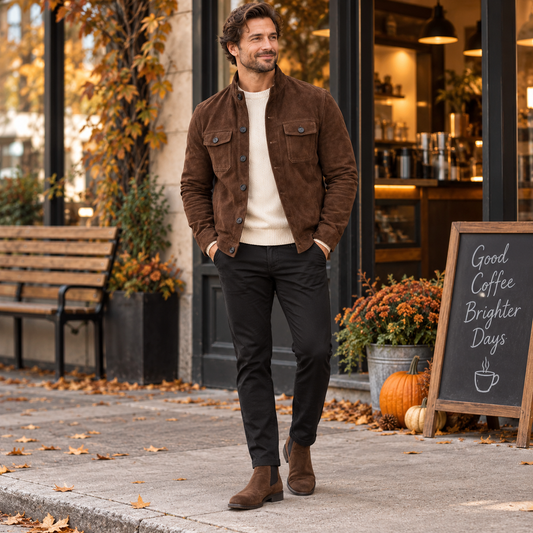 Men’s Vintage Suede Utility Jacket