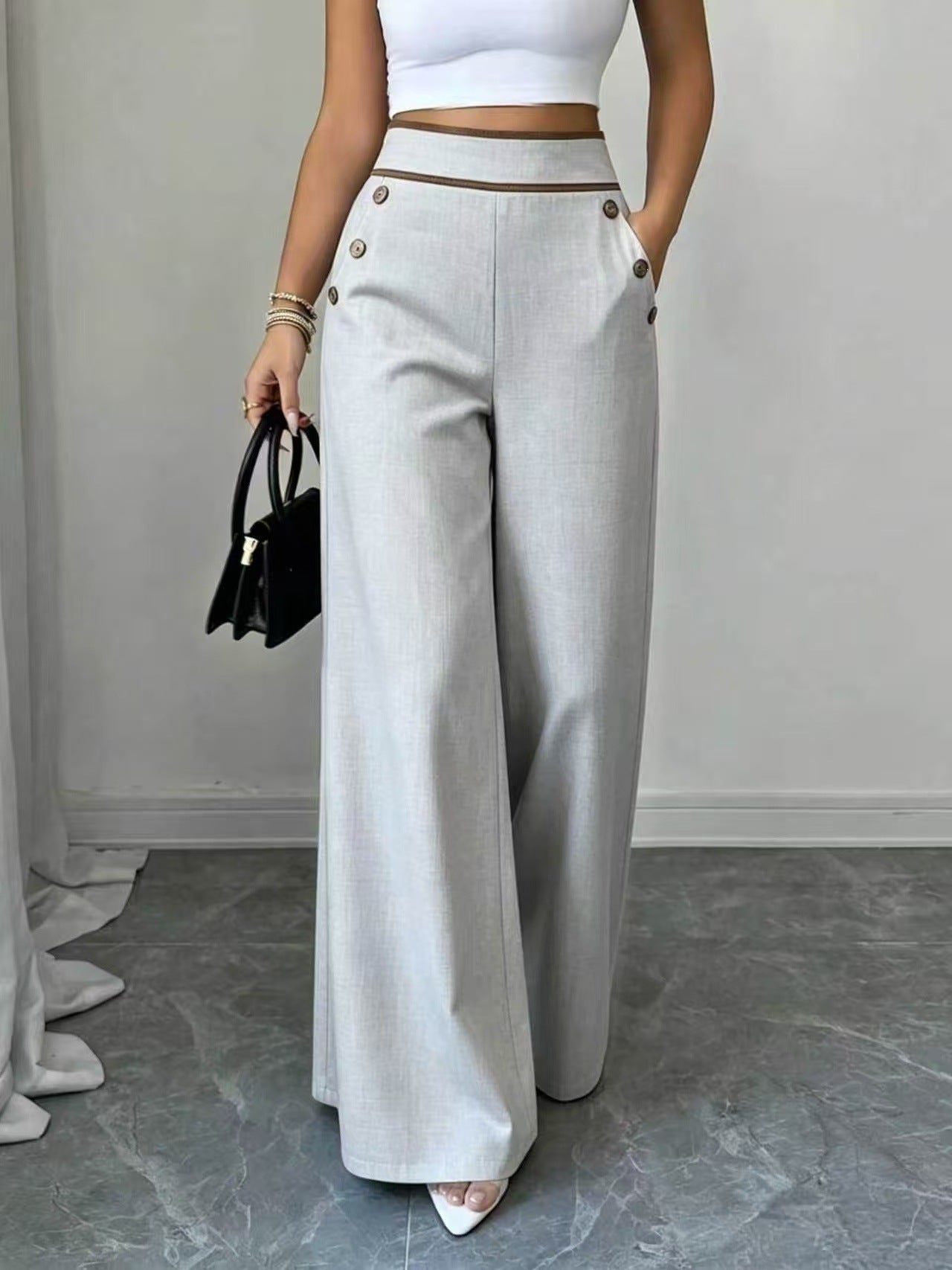 👖🎨 Effortless Elegance Wide-Leg Trousers