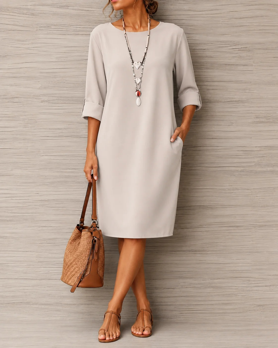 Women's Effortless Elegance Pocket Dress