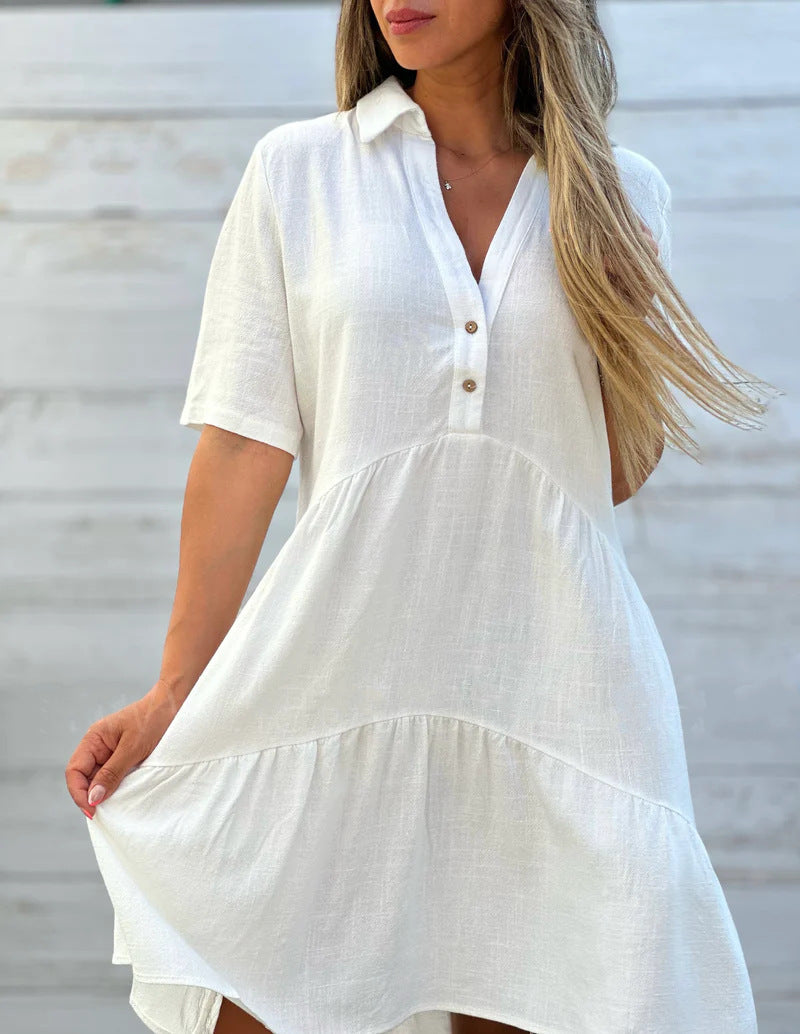 🌸 Women’s Relaxed A-Line Shirt Dress – Flowy Comfort & Everyday Elegance ✨