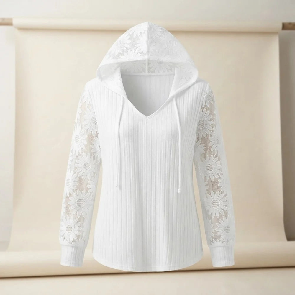📢📢50%Rabatt!!!🎉✨Elegante Spitzen-Hoodie-Strickjacke