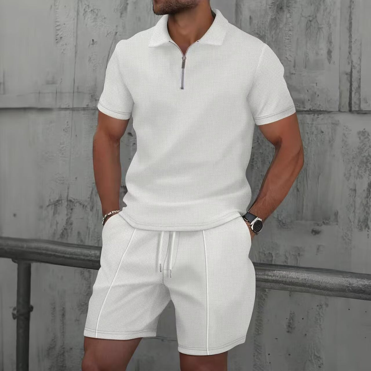 💥Men's Luxe Comfort Polo Set👕👖Een set die wél comfortabel is, maar niet slonzig