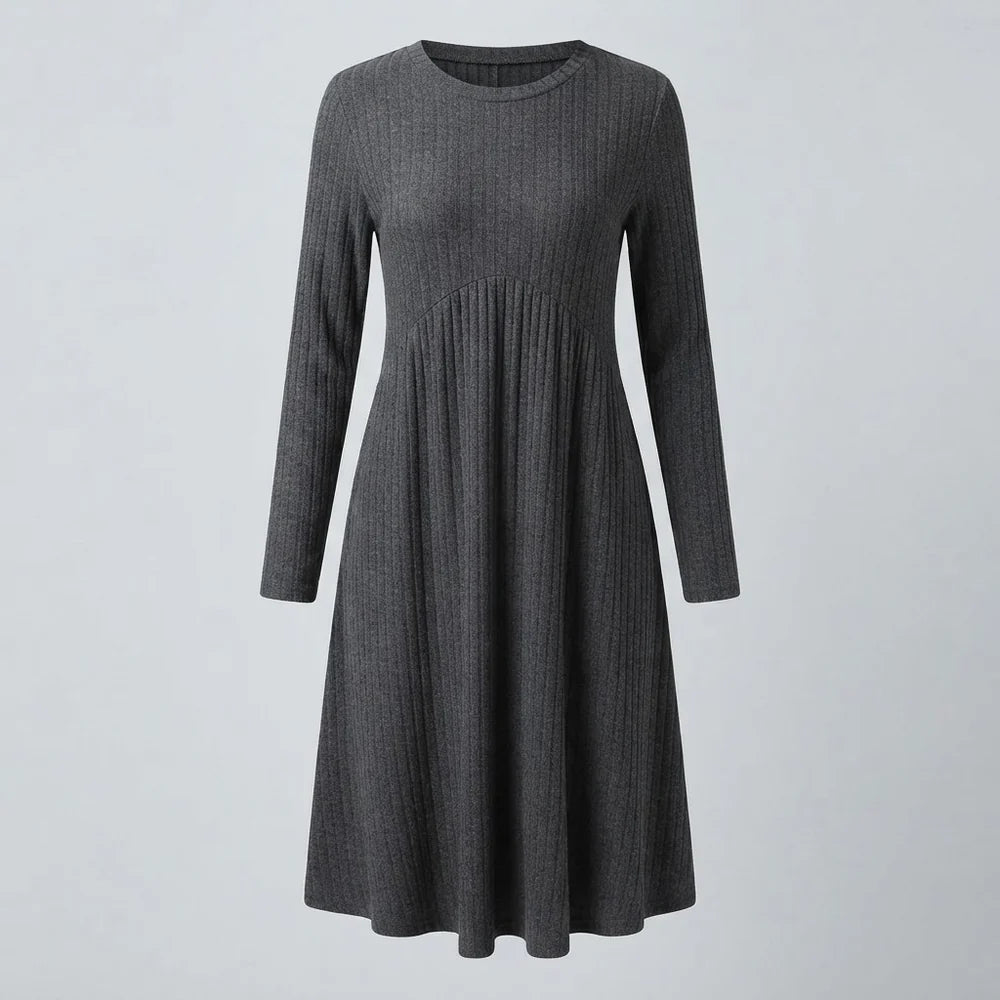 💎🧶 New Arrivals – Long-Sleeved Fall Dresses with Square Necklines for Women