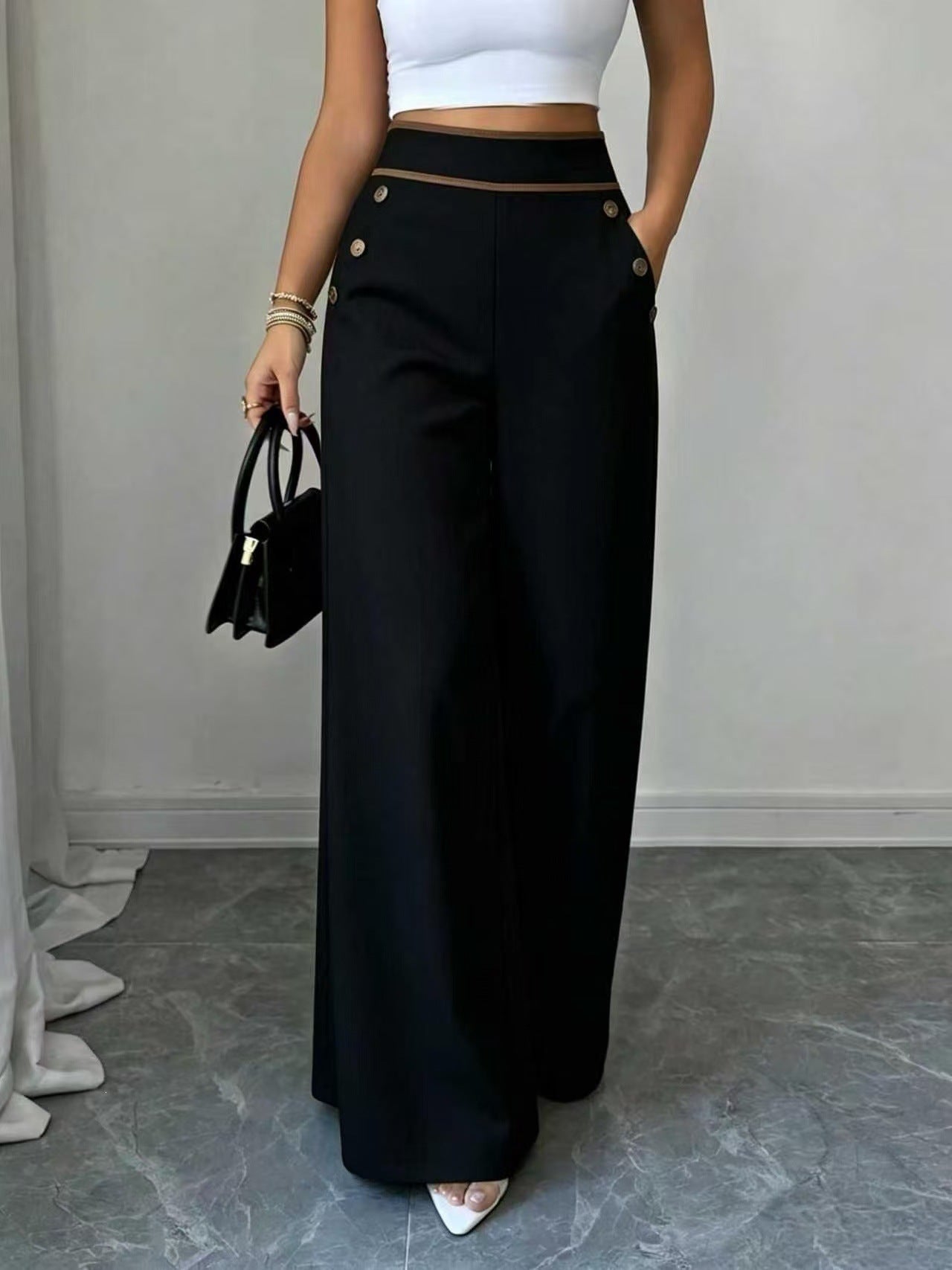 👖🎨 Effortless Elegance Wide-Leg Trousers