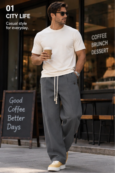 🔥 Relaxed Tailored Drawstring Pants — Comfort Meets Effortless Style