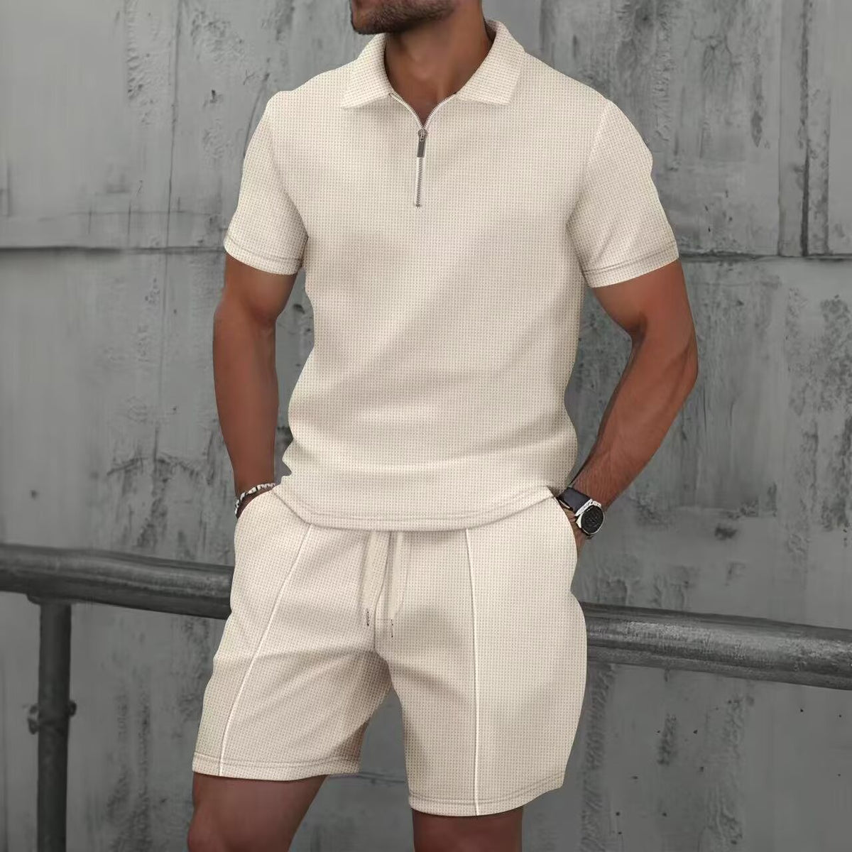 💥Men's Luxe Comfort Polo Set👕👖Een set die wél comfortabel is, maar niet slonzig