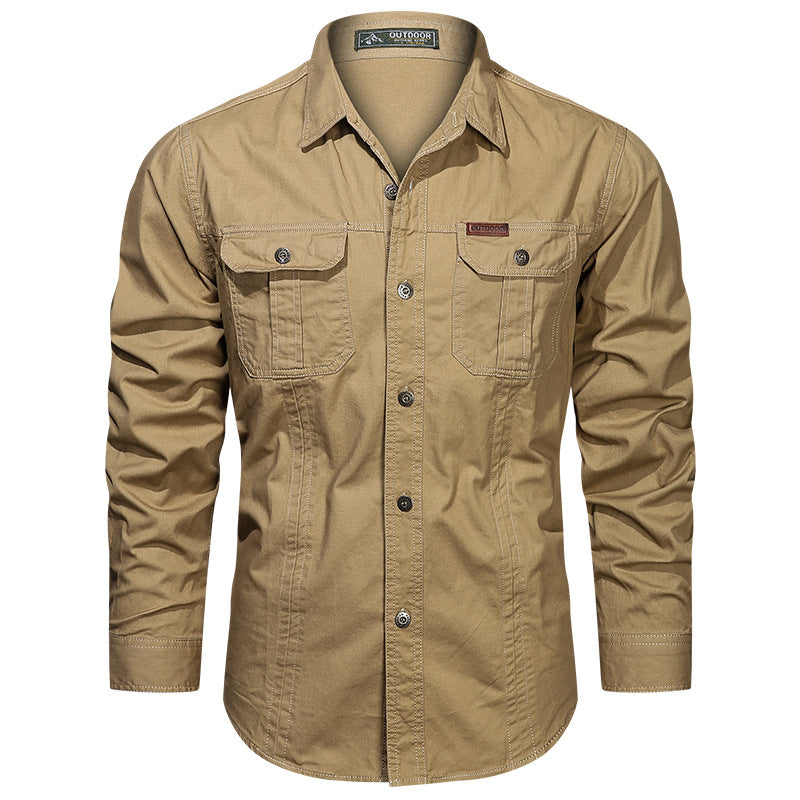 ⏰🔥LIMITED TIME 50% OFF! 👔 Men’s Long Sleeve Cotton Workwear Shirt – Durable, Comfortable & Perfect for Everyday Work ✨💪