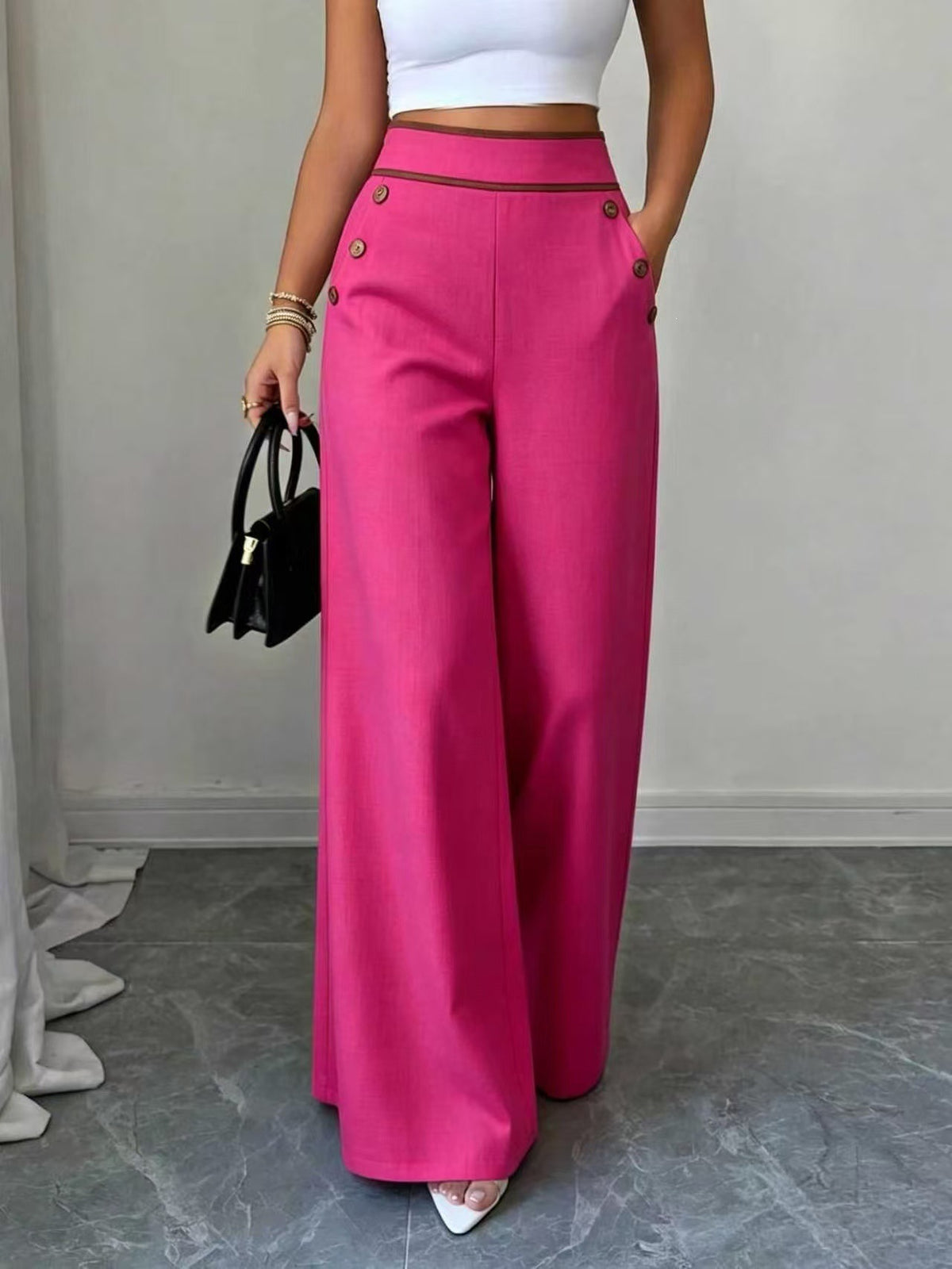 👖🎨 Effortless Elegance Wide-Leg Trousers