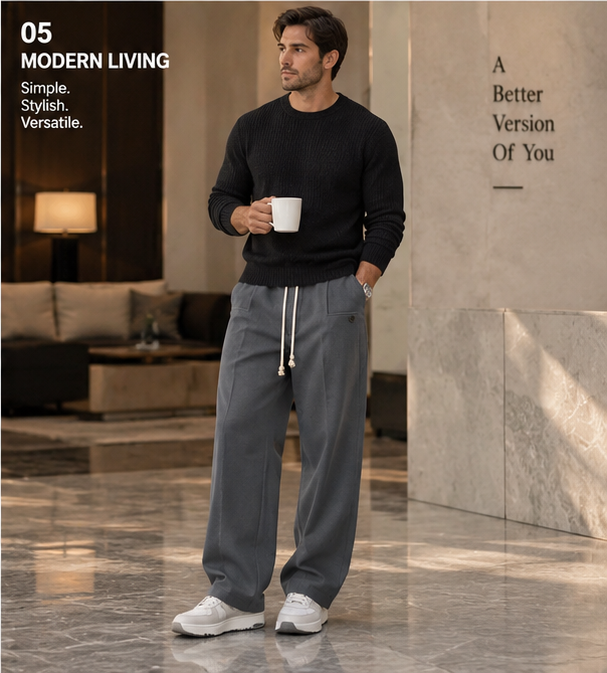 🔥 Relaxed Tailored Drawstring Pants — Comfort Meets Effortless Style