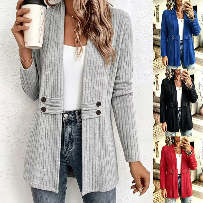 🔥🔥🔥Women's Ribbed Knit Cardigan Sweater