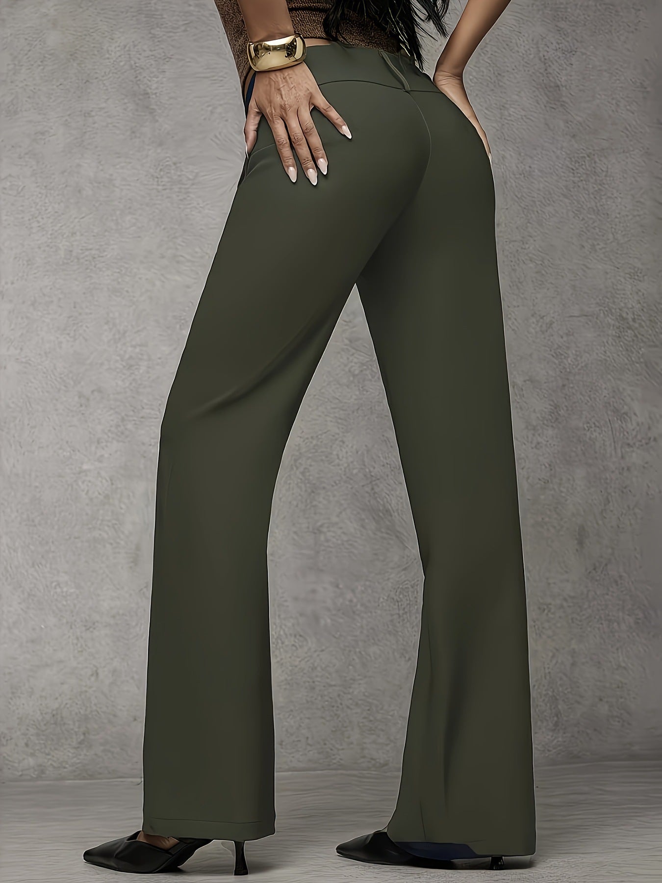 🔥Luxe Double-Button Wide-Leg Pants