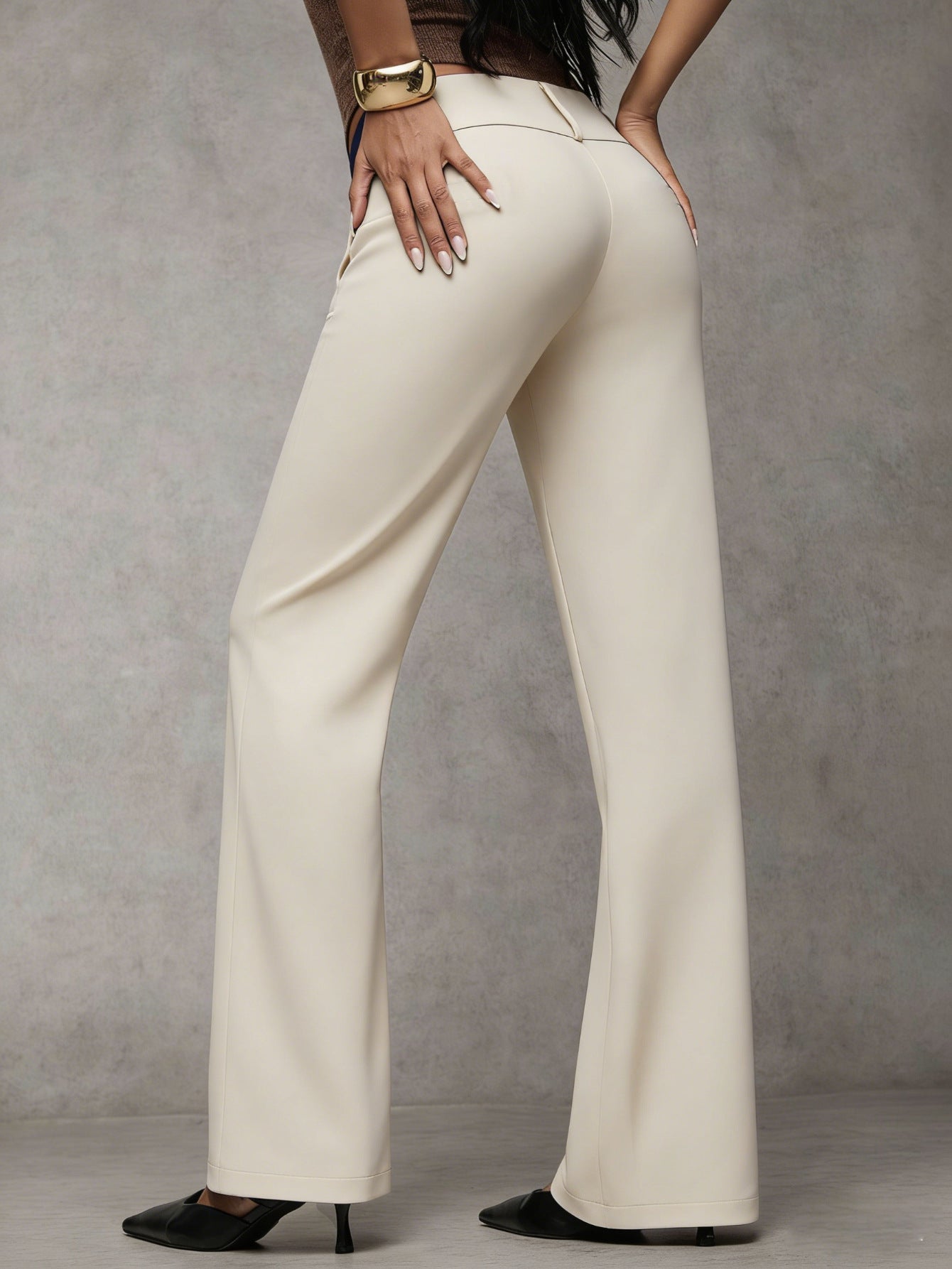 🔥Luxe Double-Button Wide-Leg Pants