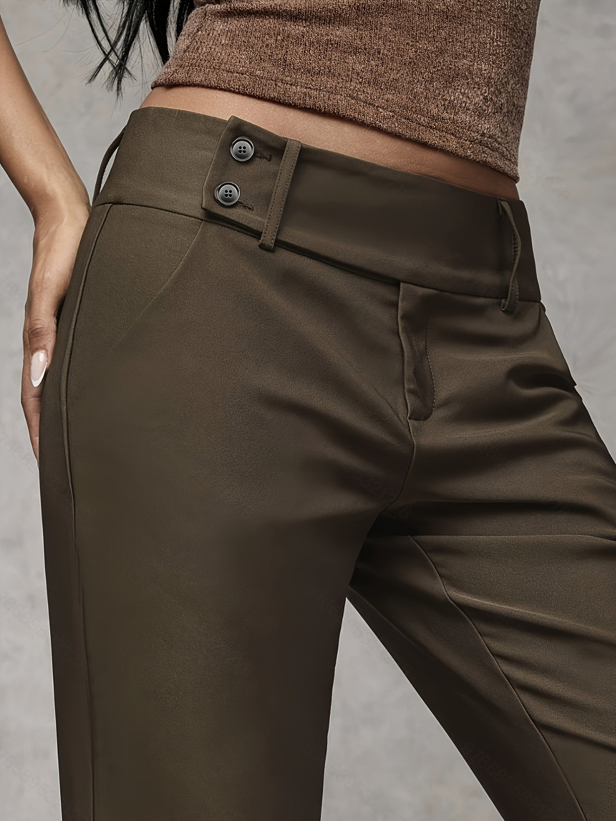🔥Luxe Double-Button Wide-Leg Pants