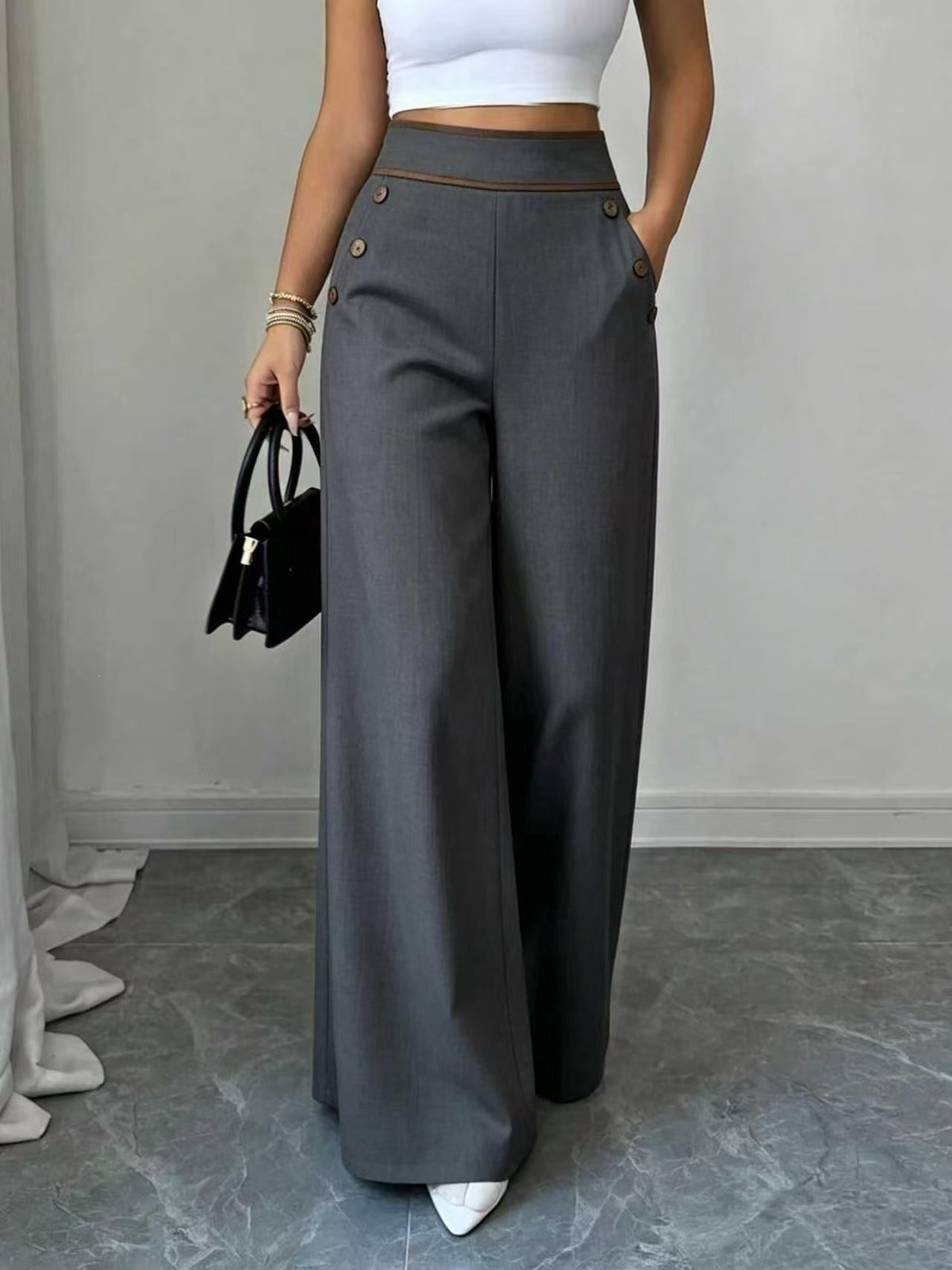 👖🎨 Effortless Elegance Wide-Leg Trousers