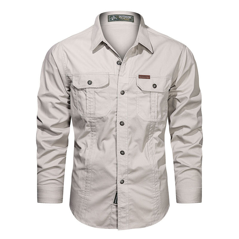 ⏰🔥LIMITED TIME 50% OFF! 👔 Men’s Long Sleeve Cotton Workwear Shirt – Durable, Comfortable & Perfect for Everyday Work ✨💪