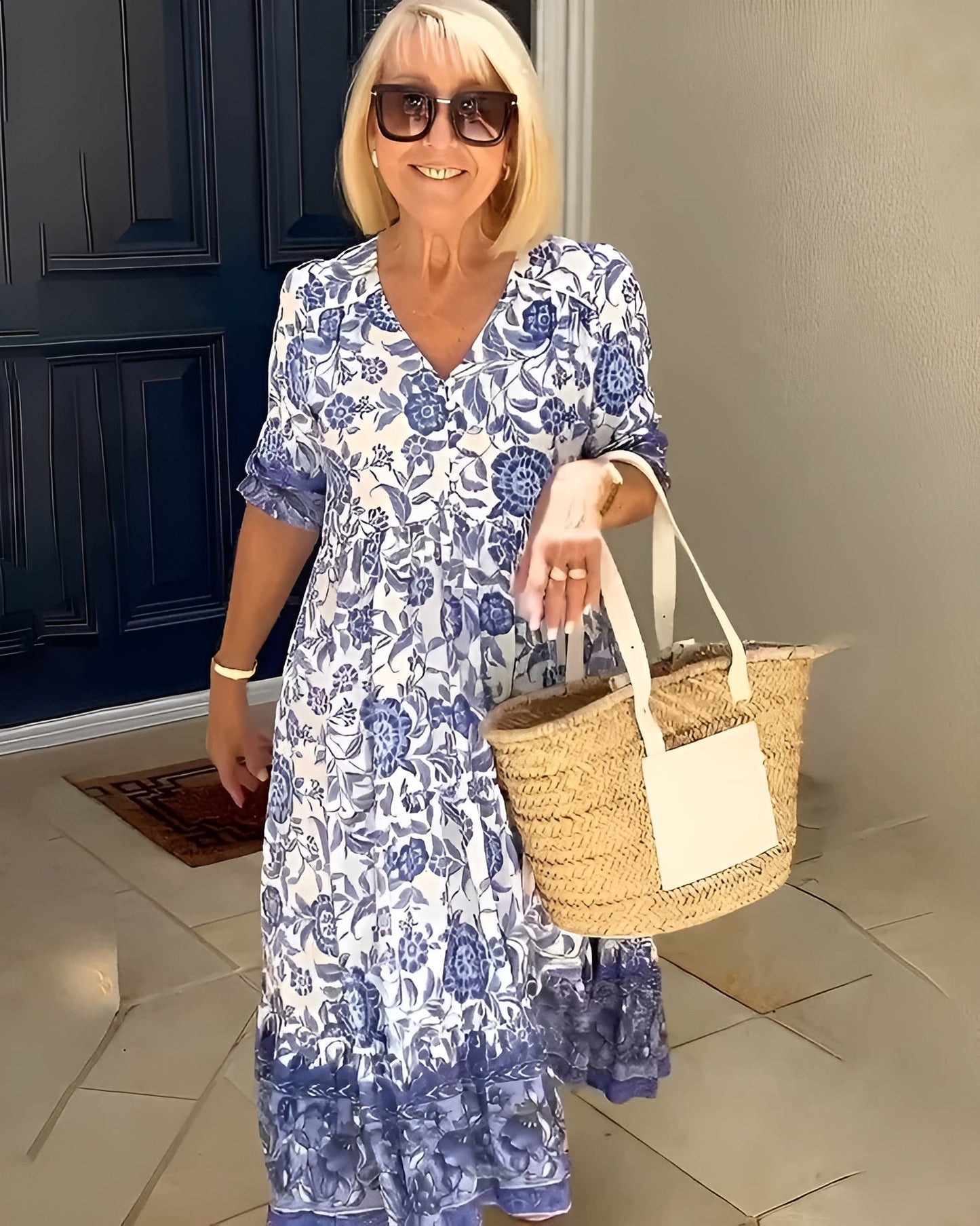 Elena Easy Floral Midi