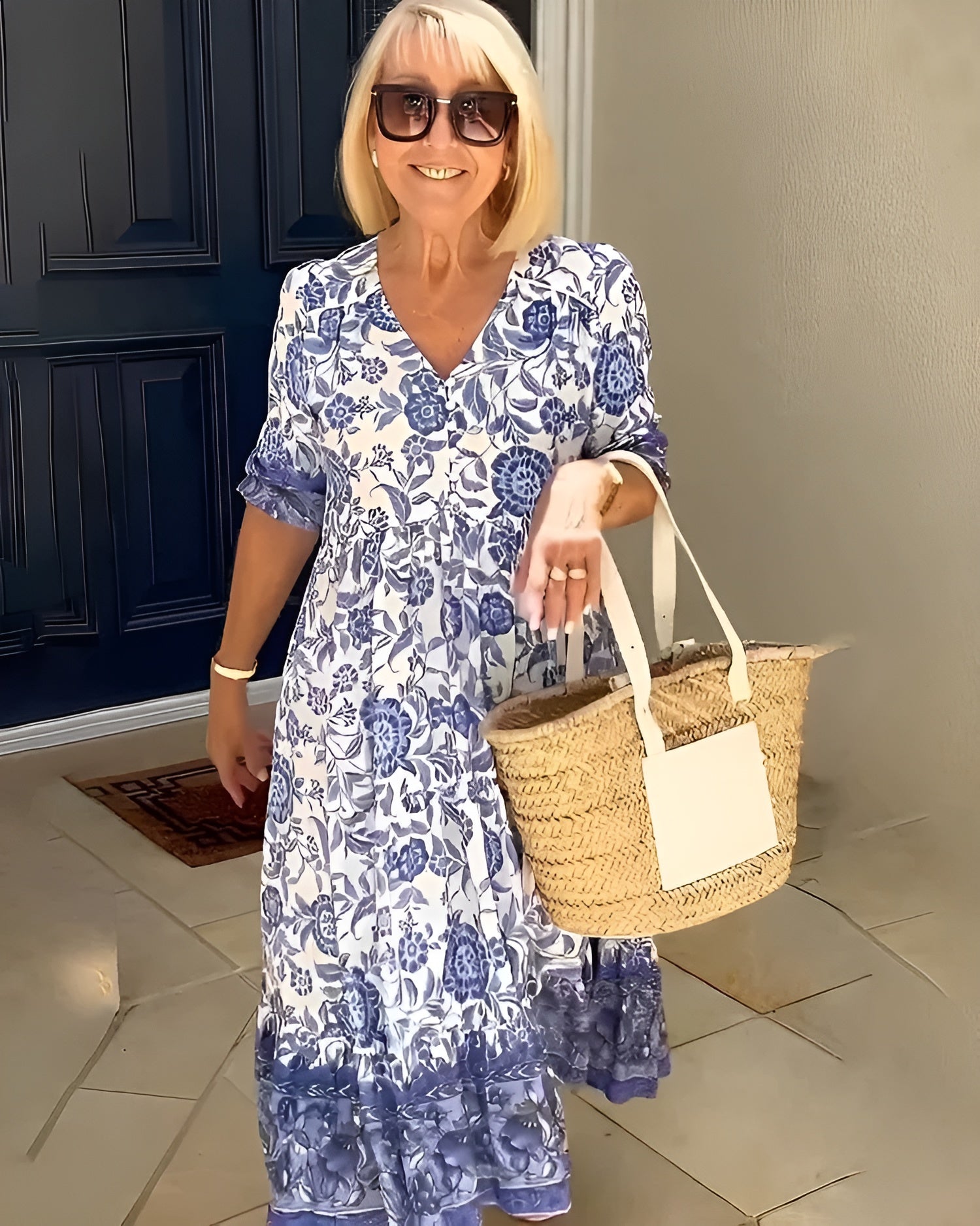 Elena Easy Floral Midi