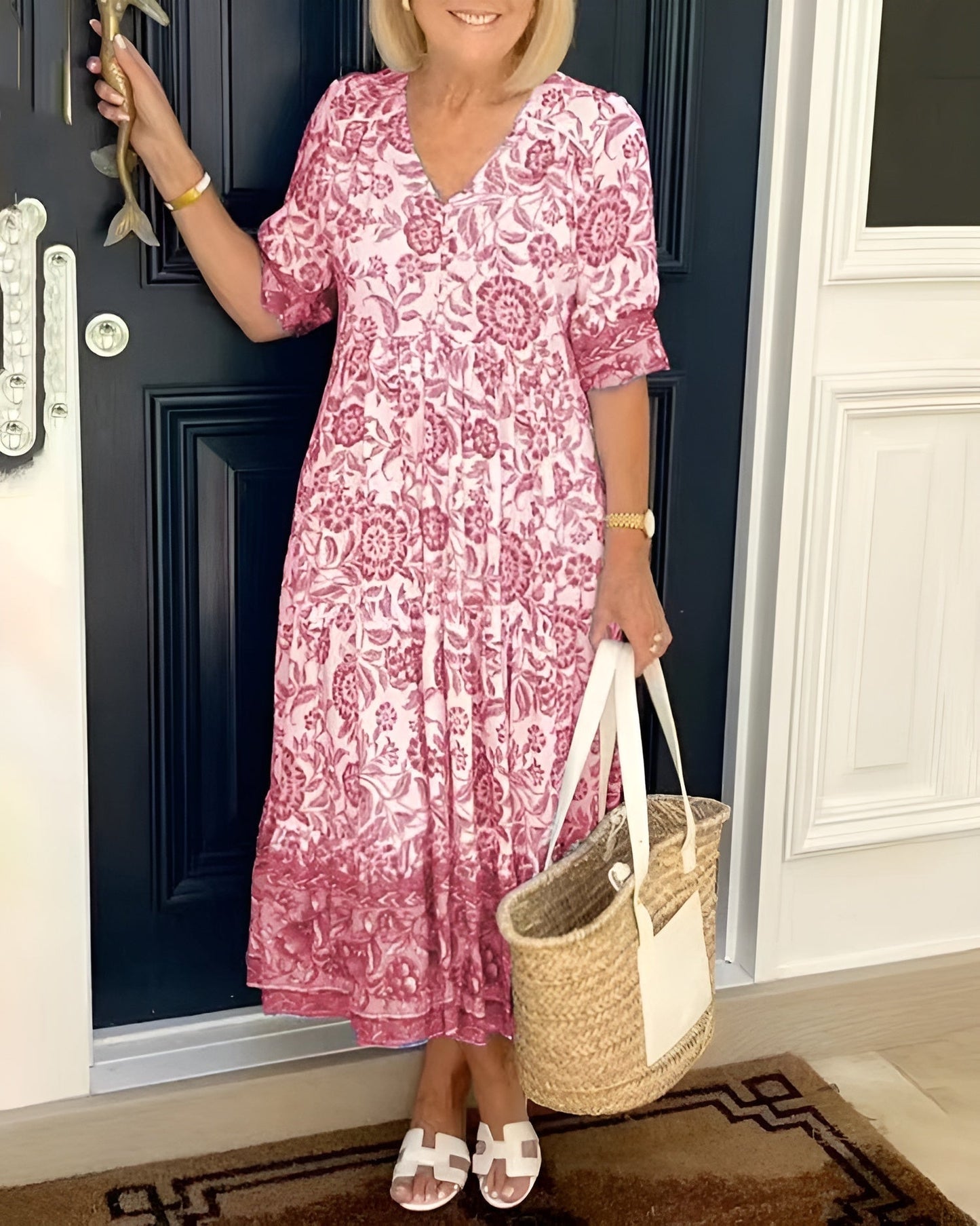 Elena Easy Floral Midi