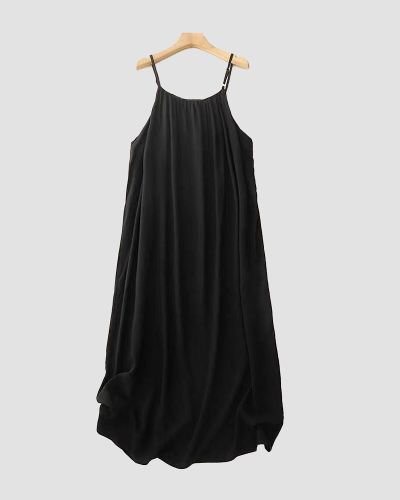 Summer Backless Maxi Slip Dress