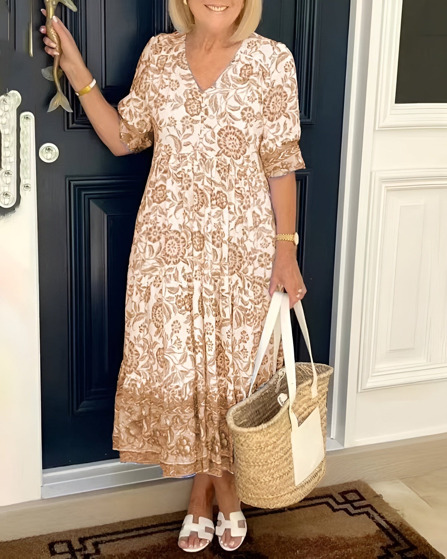 Elena Easy Floral Midi