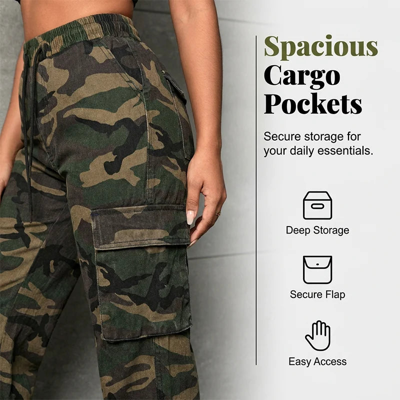 Women's Camouflage Cargo Jogger Pants