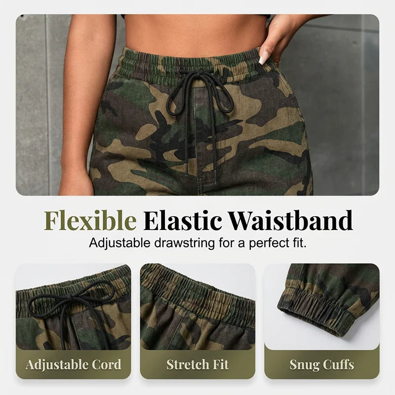 Women's Camouflage Cargo Jogger Pants