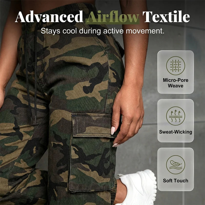 Women's Camouflage Cargo Jogger Pants